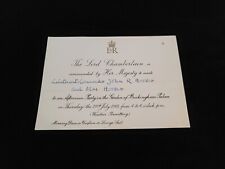 1961 Queen Elizabeth II Royal Buckingham Palace Invitation Party British Royalty picture