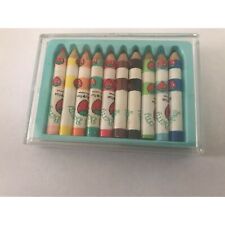 Vtg Sweet Berry Perfumed 10 Mini Colored Pencils Lovely Fan Case Made In Japan picture