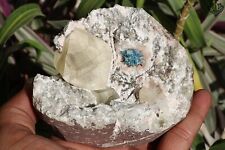 RARE CAVANSITE with calcite Heulandite Base Loose Natural Rough 440 gm Specimen picture