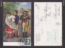 Postcard, National costume, Czechia, The Bartered Bride picture
