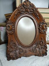 Beautiful Vintage Large Wood Fancy Oval Picture Frame 1986 picture