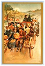 Postcard Reproduction of c1911 Raphael Tuck Halloween Young Adults Hayride picture