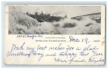 1900 Lower Falls of Spokane, Spokane Washington WA Antique PMC Postcard picture