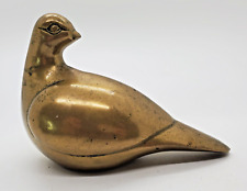 Vintage Solid Brass Dove Figurine Bird 5