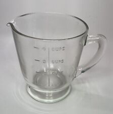 VTG 1950’s Possibly Spry Glass Pedestal Measuring 4 Cup w/ Handle & Pour Spout picture