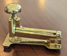 El Casco Gold Plated Stapler & Tape Dispenser Vintage Desk Set. Spain. picture