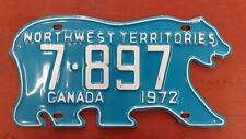1972 Northwest Territories License Plate picture