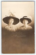Portland Oregon OR Postcard RPPC Photo Pretty Woman Big Hat c1910's Antique picture