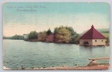 Worcester MA Massachusetts View of Lake Green Hill Park 1914 Postcard picture