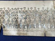 Antique WWI US Army INFANTRY Company Regiment Panoramic Photograph Photo #2 picture