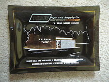 FAIRBURY PIPE PUMPS WINDMILLS & SUPPLY - FAIRBURY & McCOOK NE - GLASS ADV TRAY picture