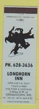 Matchbook Cover - Longhorn Inn Germantown WI picture