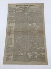 National Intelligencer April 27th 1813 Vintage Newspaper Antique picture