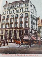 C 1905 Horse Drawn Buggies Metropolitan Building Newark NJ UDB Antique Postcard picture