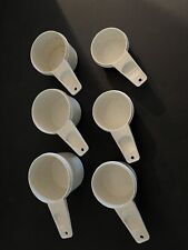 Lot of 6 Vintage Tupperware Nesting Measuring Cups Speckled Gray picture