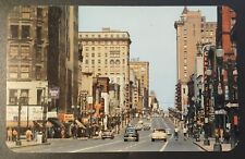 Postcard Rochester New York Main Street Retail Area Old Cars Edwards Paine Drugs picture