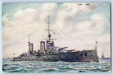 Tavistock England Postcard H.M.S Lion Battleship Scene 1925 Oilette Tuck Art picture
