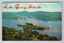 Lake George NY-New York, Aerial Lake George, Bolton Landing, Vintage Postcard picture