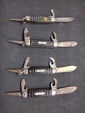 Vintage Boy Scout Camping Knives Multi Tool Knives Lot Of 4 picture
