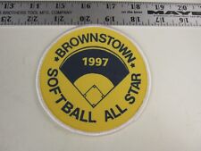 1997 Brownstown Softball All Star Patch   BIS picture