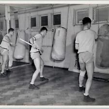c1940s Athens, GA Navy Pre-Flight Aviation School Official Photo Training Gym 1S picture