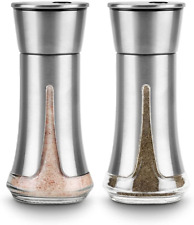 Salt and Pepper Shakers by Aelga - Salt Shaker with Adjustable Pour Holes -Salt  picture