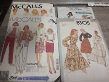 VTG Lot of 4 Vogue, McCalls, Simplicity patterns from 70's & 80's Size 6-12 CUT picture