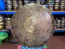 Sale 50cm Heart Chakra carving Spiritual Sound Healing Tibetan gong from Nepal. picture