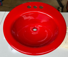 Vintage Kohler Ruby Red Cast Iron Bathroom Sink 19