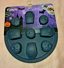 TRUDEAU STRUCTURE SILICONE HALLOWEEN SHAPES 9 CAVITY CAKE CANDY MOLD NEW  picture