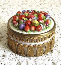 Vintage Enamel Brass Covered Box Germany picture