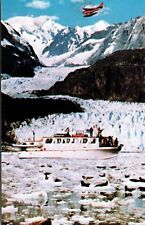 Glacier Bay AK Margerie Glacier Iceberg Seal Yacht & Seaplane Tour Ad Postcard B picture