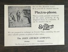 Vintage 1895 The Everett Piano The John Church Company Original Ad 1021 picture
