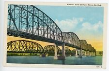 Vintage Postcard Missouri River Bridges Pierre, SD South Dakota Linen Unposted picture