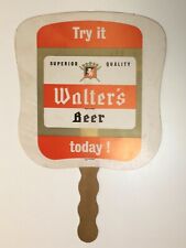 Vintage Walter's Beer Advertising Hand Fan picture
