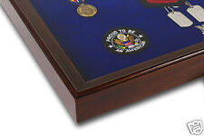 MILITARY SHADOW BOX  MEDAL COIN RIBBON  DISPLAY CASE #6 picture