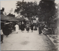 Hong Kong, One Market, Vintage Print, circa 1900 Vintage Print Era Print picture