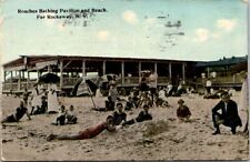 New York NY postcard Long Island Rockaway Beach Roaches Bathing Pavilion Beach  picture
