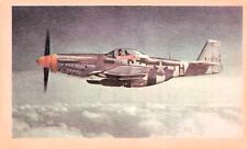 North American P-51 Mustang Military Plane Air Force Aviation Trading Card D57 picture