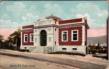 Vintage 1910's Postcard Public Library Building Berlin New Hampshire  A34 picture