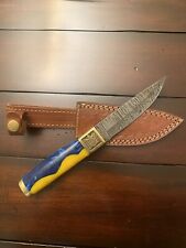 Handmade Knife “Ukrainian Patriot” Damascus Steel With Tryzub picture