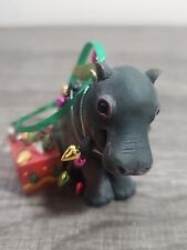 Vintage Danbury Mint Baby Animal Collection Christmas Ornament Hippo In Lights picture