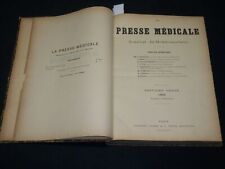 1899 JANUARY-JULY LA PRESSE MEDICALE JOURNAL FRENCH BOUND VOLUME - KD 5904 picture