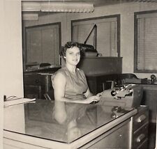 1960’s Young Woman Typing On Typewriter  Photo Picture Snapshot picture