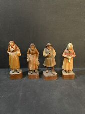 Vintage Black Forest Small Wood Carved People  picture