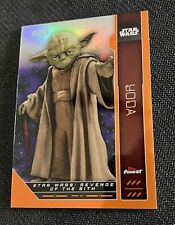 Yoda 2023 Topps Finest Star Wars Orange Refractor /25 #FN-62 picture