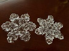 Waterford Crystal Marquis Annual Snowflake Ornament Set Of 2 picture