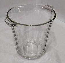 Vtg Crystal Ice Bucket W/ Handles 16 Cups 8