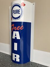 Pure Free Air Curved Metal  Gasoline Gas sign Pump Oil Gasoline WOW picture