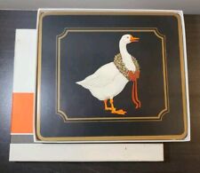 Vintage Pimpernel Goose & Wreath Cork Backed De Luxe Casserole Stand ENGLAND picture
